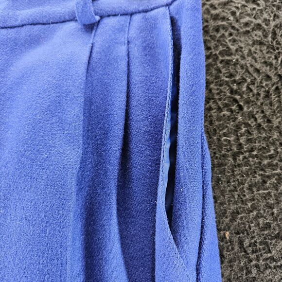 Requirements Petite Womens Pants Blue Size 6 100% Pure Wool Button Zip Close - Picture 11 of 12